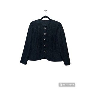 Black Damask Elliette Blazer